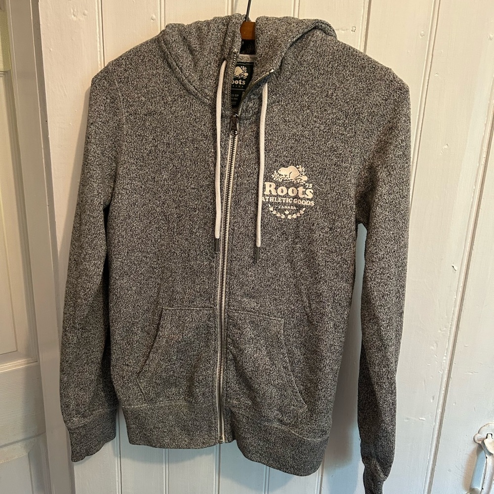Roots women’s xs grey Full-Zip up Hoodie sweater